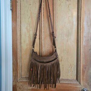 Roots boho leather purse
